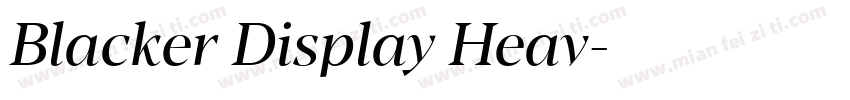 Blacker Display Heav字体转换